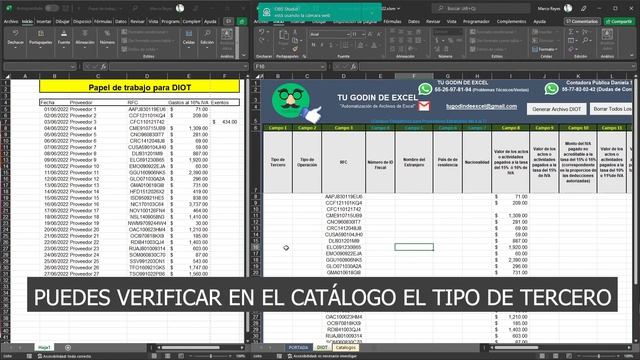 Sistema de Carga Batch (txt) para DIOT en Excel 2022 смотреть онлайн