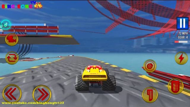 Impossible Stunt Monster Truck - 4x4 Big Wheels Monster Car - Best Android GamePlay смотреть онлайн