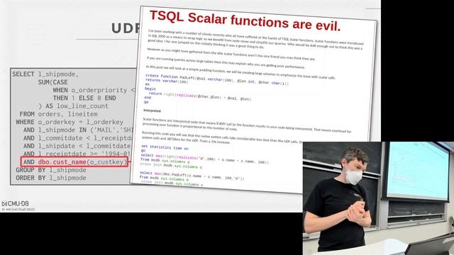 24 - Embedded Database Logic (CMU Intro to Database Systems / Fall 2022) смотреть онлайн