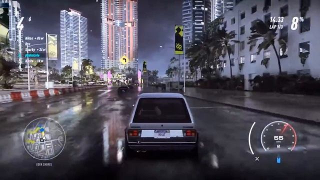1976 Volkswagen Golf GTI Need For Speed Heat Thrustmaster 300RS/GT Gameplay