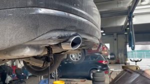 Установка насадок на глушитель Volvo S80