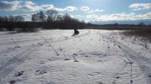 На снегоходе по насту...