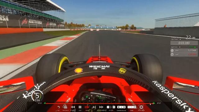 Assetto Corsa | F1 Ferrari Mod Hotlap Silverstone (1:27.944) смотреть онлайн