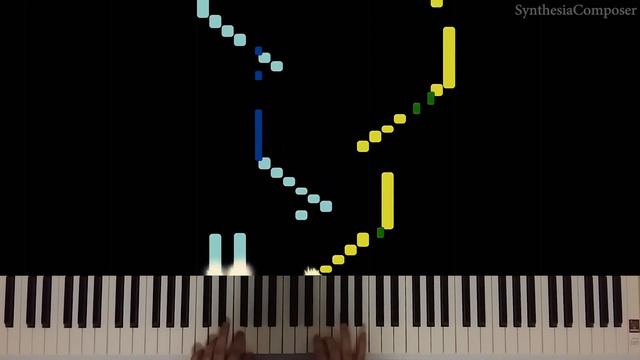 Mozart - Sonata No. 16 - 1st mvt (Synthesia Piano Tutorial with hands) смотреть онлайн