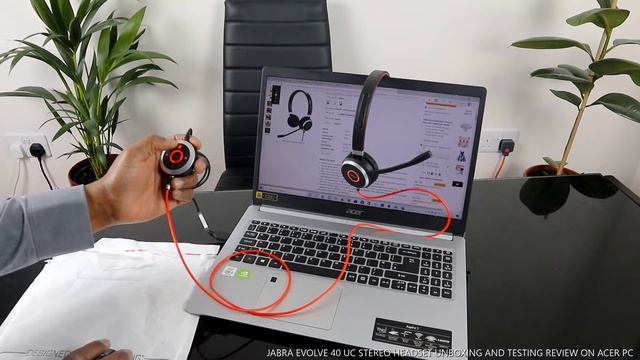 JABRA EVOLVE 40 UC STEREO HEADSET UNBOXING AND TESTING REVIEW ON ACER PC смотреть онлайн
