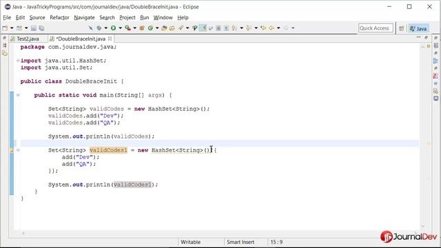 Java Tricky Program 11 - Double Brace Initialization смотреть онлайн