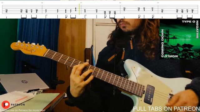 Type O Negative - Pyretta Blaze (Guitar Cover - No Solo) | WITH TABS смотреть онлайн