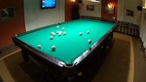 Разбой пирамиды на 2 шара в русском бильярде