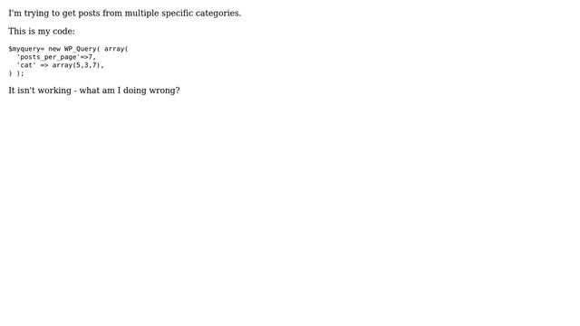 Wordpress: How to get posts from many categories using WP_Query? смотреть онлайн