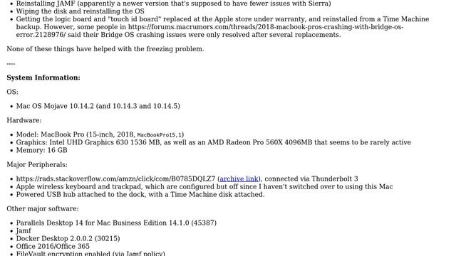 What's Causing My MacBook To Freeze And Reset Keyboard Settings When I Bring It Back From A Long...