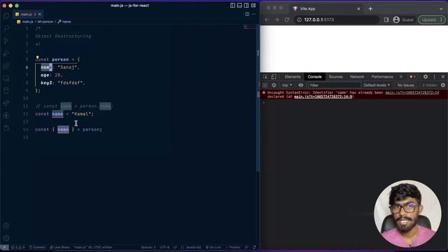 Javascript For React JS | Sinhala - #5 Object Destructuring смотреть онлайн