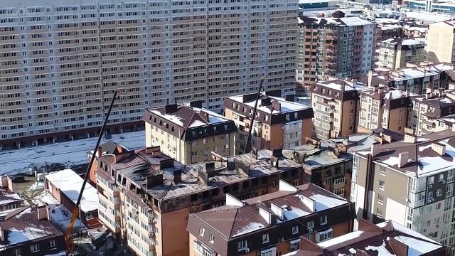 Музыкальный микрорайон Краснодара. Аэросъёмка 16.02.2017 Последствия пожара на Прокофьева 3. KotUp смотреть онлайн