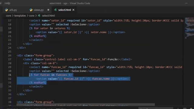 Populando Select dependendo de outro Select Python e Django смотреть онлайн