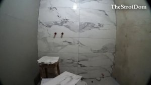 █ Плитка в ДУШЕВОЙ разметка и укладка / tiles in the shower