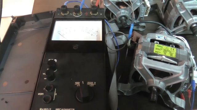 Как пользоваться мегаомметром Ф4102 проверить, подключить двигатель (мотор) смотреть онлайн