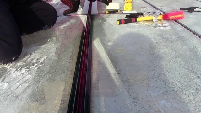 Монтаж стеклянного навеса в поселке  Малино (Московская область)