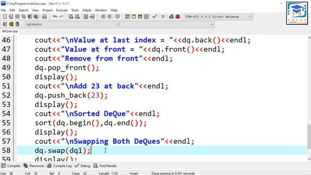 Double Ended Queue (DeQue) Container in C++ | STL | OOP (C++) LECTURE – 87 | смотреть онлайн