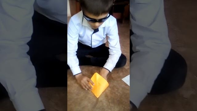 Поделка из бумаги кораблик!!!
