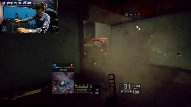 Геймплей Battlefield 4 с Oculus Rift DK2 в Virtuality Club смотреть онлайн