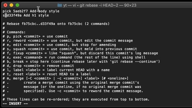 Squash Git Commits from the command line смотреть онлайн