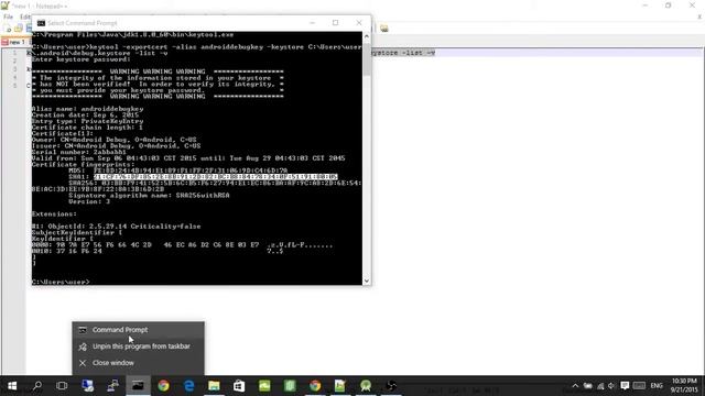 Locate debug.keystore and get the SHA1 fingerprint using Keytool utility смотреть онлайн
