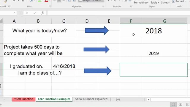 How to use YEAR function in Excel 2016 смотреть онлайн