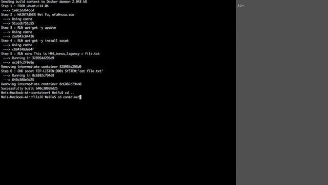 HW4 bonus Docker file I/O смотреть онлайн