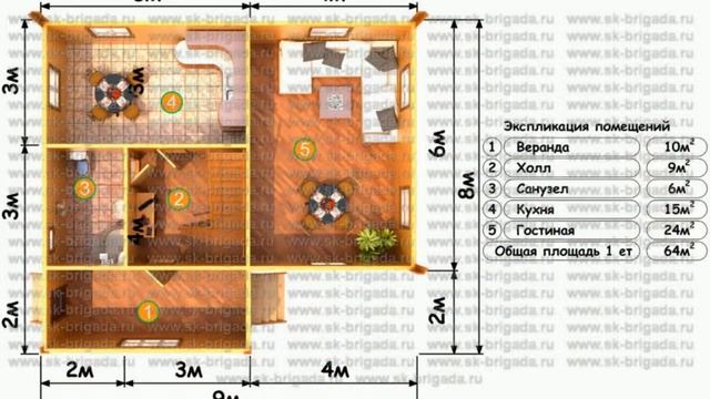 Проект дома 9х8 с мансардой смотреть онлайн