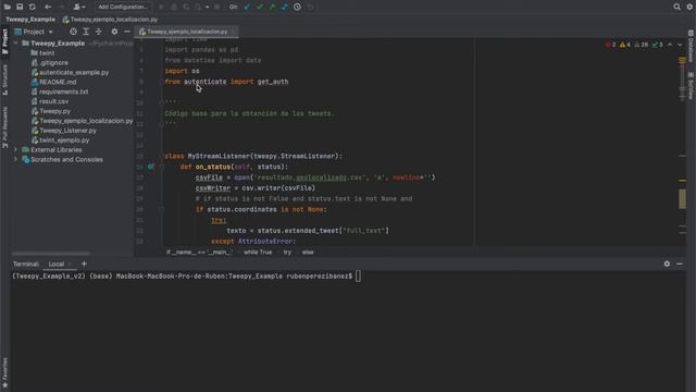 Cómo obtener únicamente tweets con geolocalización utilizando Tweepy y Python смотреть онлайн