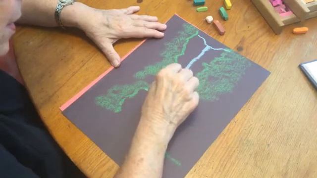 How to Draw Multnomah Falls in Chalk Pastels смотреть онлайн