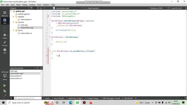 Program Hitung Gaji Karyawan dengan Qt Creator #C++ смотреть онлайн