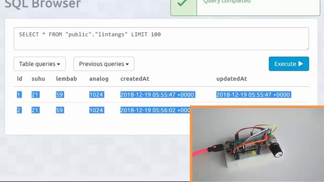 ESP8266, Node.js & PostgreSQL