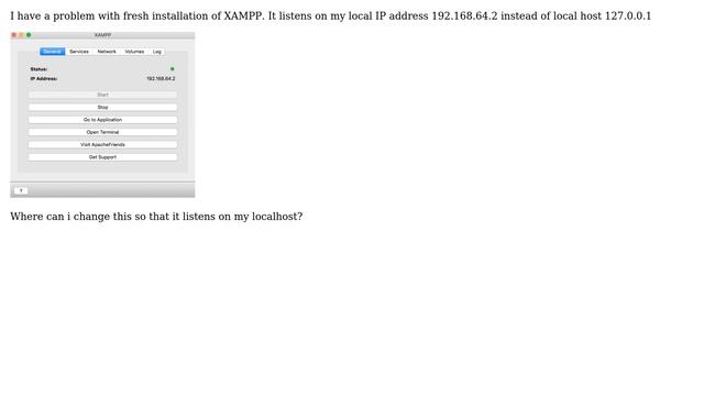Apple: Why XAMPP listens on wrong IP address? смотреть онлайн