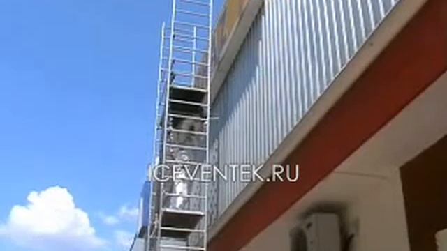 Очистка фасада здания сухим льдом