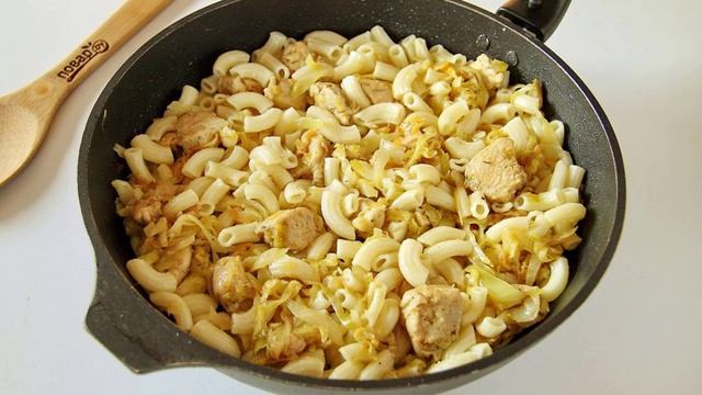 Макароны с капустой и курицей смотреть онлайн