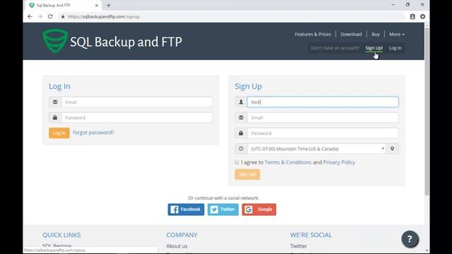 How to sign up to SQLBackupAndFTP смотреть онлайн