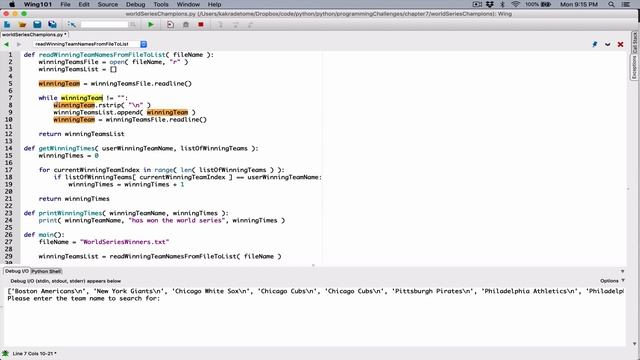 7.10. (Part 3) World Series Champions - Python смотреть онлайн