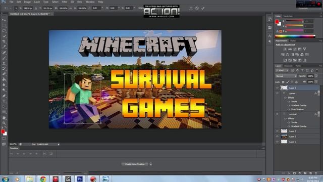 Minecraft Survival Games Photoshop Thumbnail Template смотреть онлайн