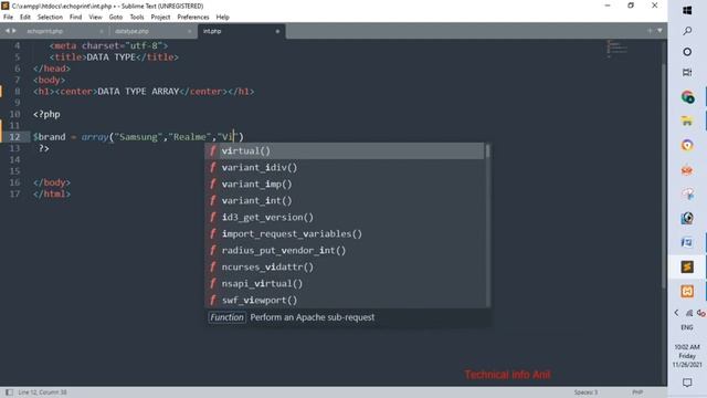 PHP ARRAY PHP DATA TYPE हिंदी |PART - 5 смотреть онлайн
