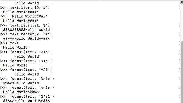 Aligning Text Strings - Part 2 - Python Recipe смотреть онлайн