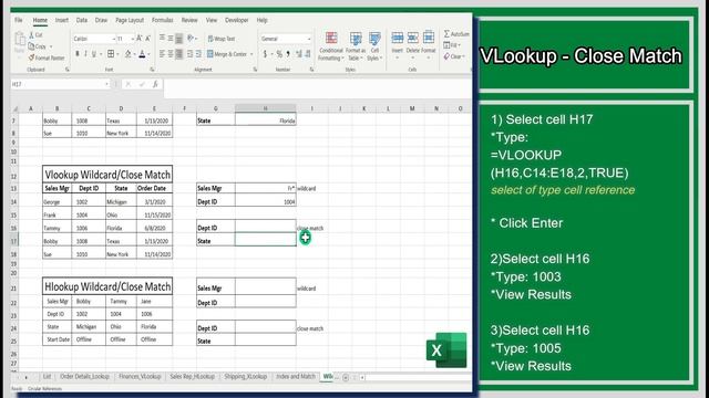 Excel Lookup Functions: Wildcard and Close Match смотреть онлайн