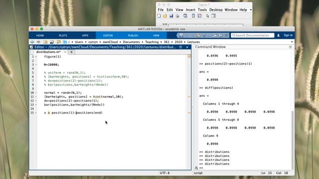 Sampling from the uniform and normal distributions in MATLAB смотреть онлайн