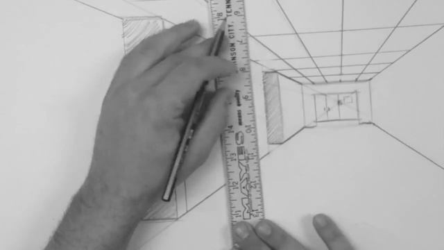 Hallway Drawing - 1 Point Perspective смотреть онлайн