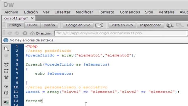 Tutorial PHP - 11. Bucle Foreach смотреть онлайн