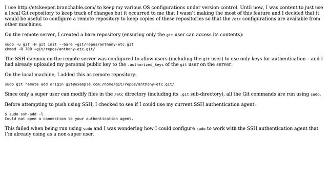 Unix & Linux: Connecting to SSH authentication agent when running commands with sudo смотреть онлайн