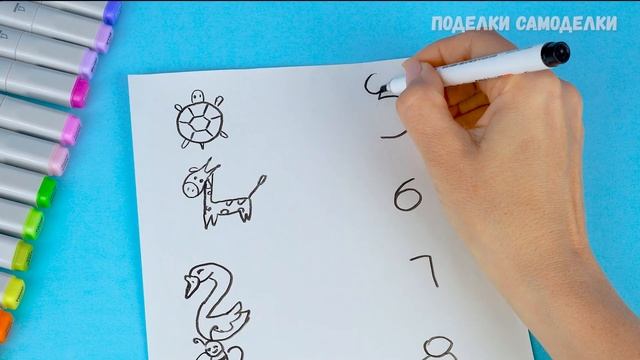 10 Лайфхаков, как нарисовать легкие и простые рисунки из цифр #2 смотреть онлайн