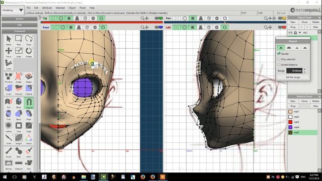 Porcelain Doll Head: Metasequoia Modeling Tutorial