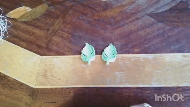 Красивый двухцветный листик крючком для Ирландского кружева. 1 часть мастеркласса. смотреть онлайн