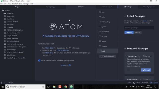 Atom Text Editor download karna aur kuch basic setting karna 2019 смотреть онлайн