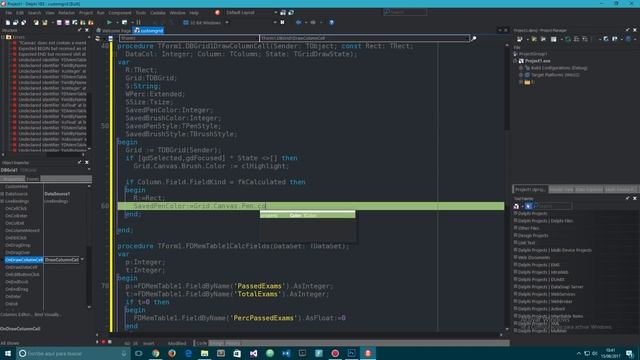 Delphi. TDBGrid personalizado. смотреть онлайн